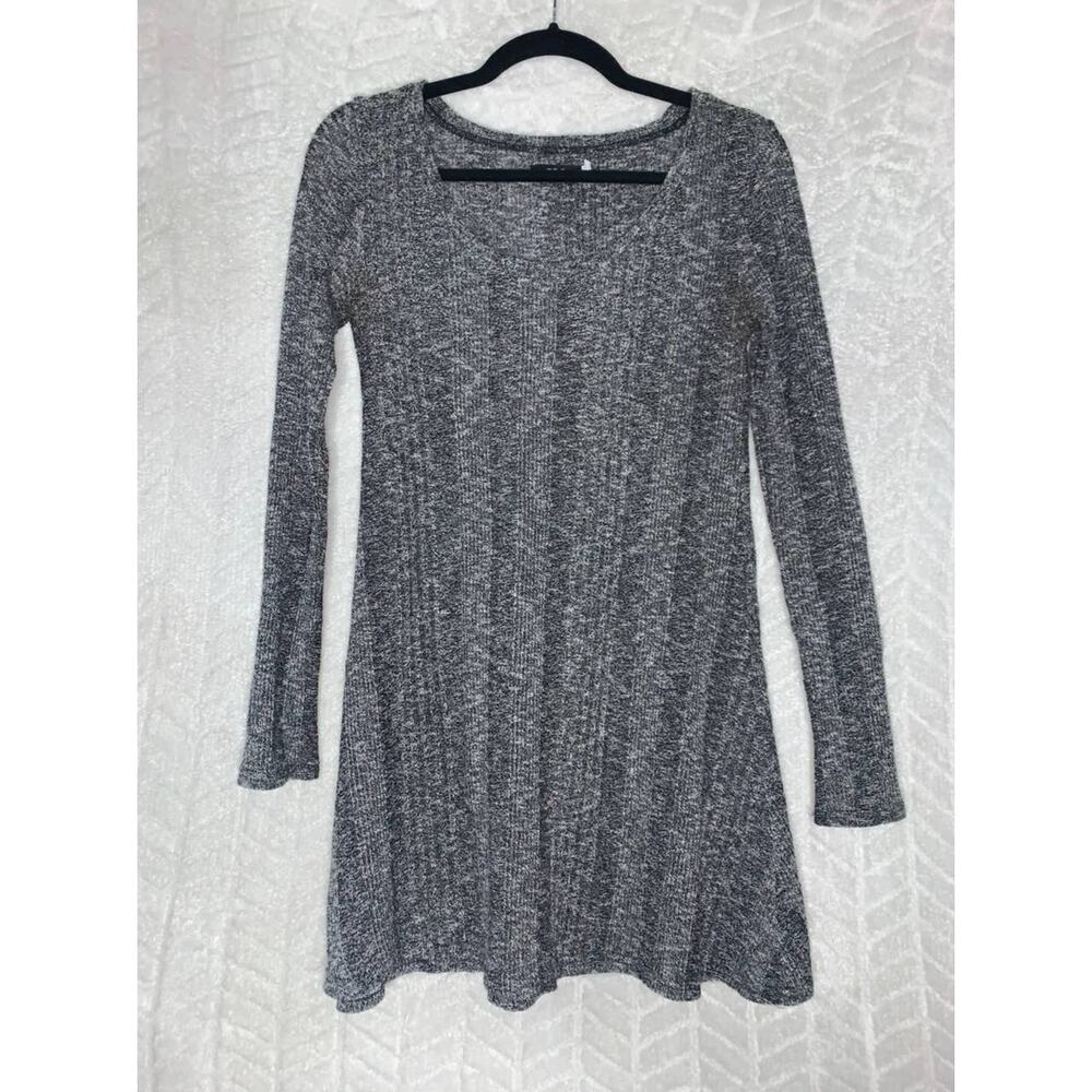 BDG Ribbed Knit Camp Sweater Dress Long Sleeve